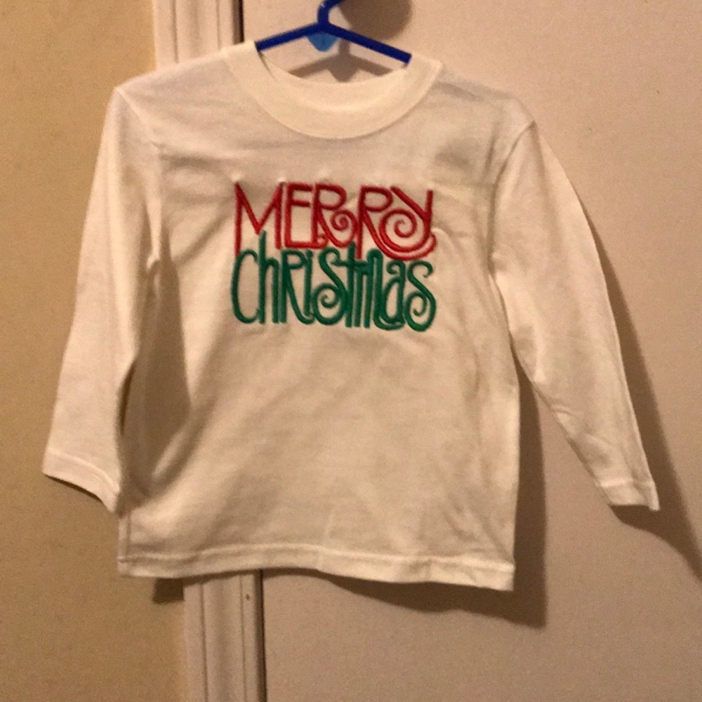 Toddler white long sleeve shirt